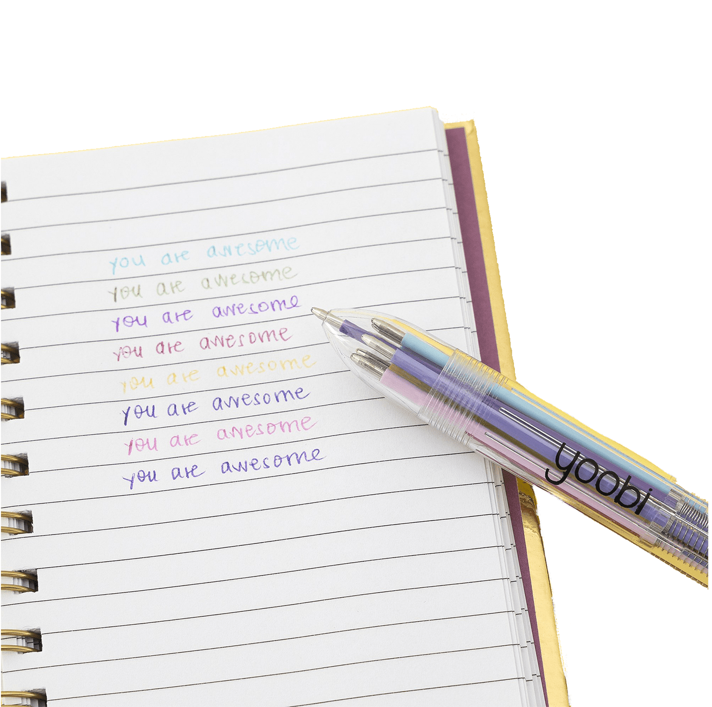 8 Color Retractable Ballpoint Pen, 2 Pack