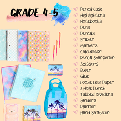 back to school checklist for grades 4-5